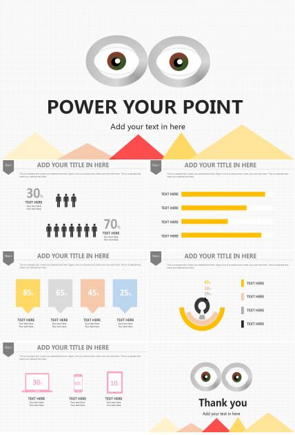 简洁清新英文商务通用ppt模板