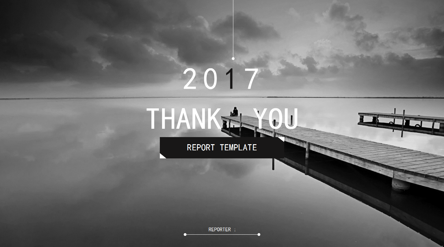 大气简洁黑白配色商务通用ppt模板