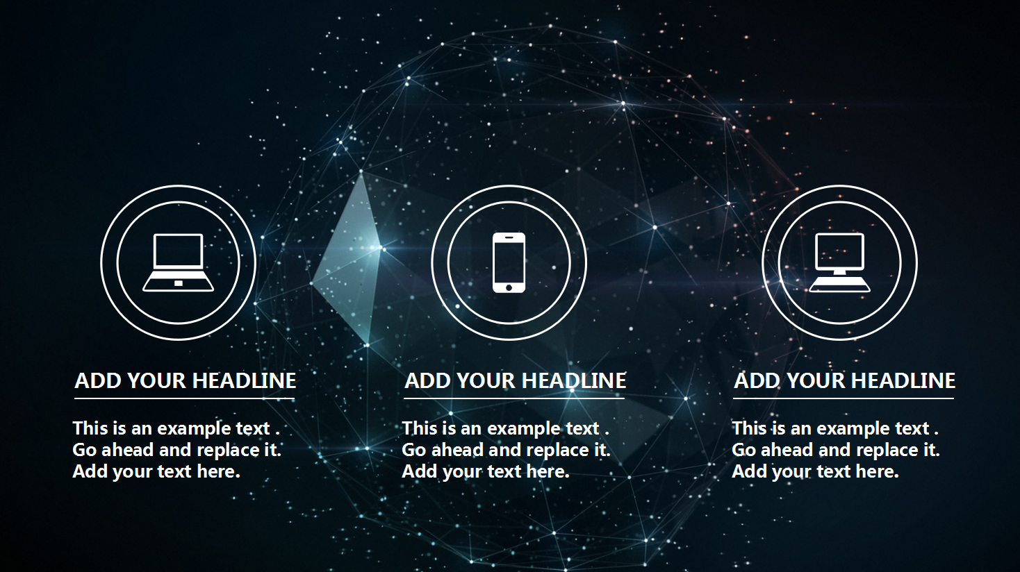黑色星空唯美简约商务通用ppt模板