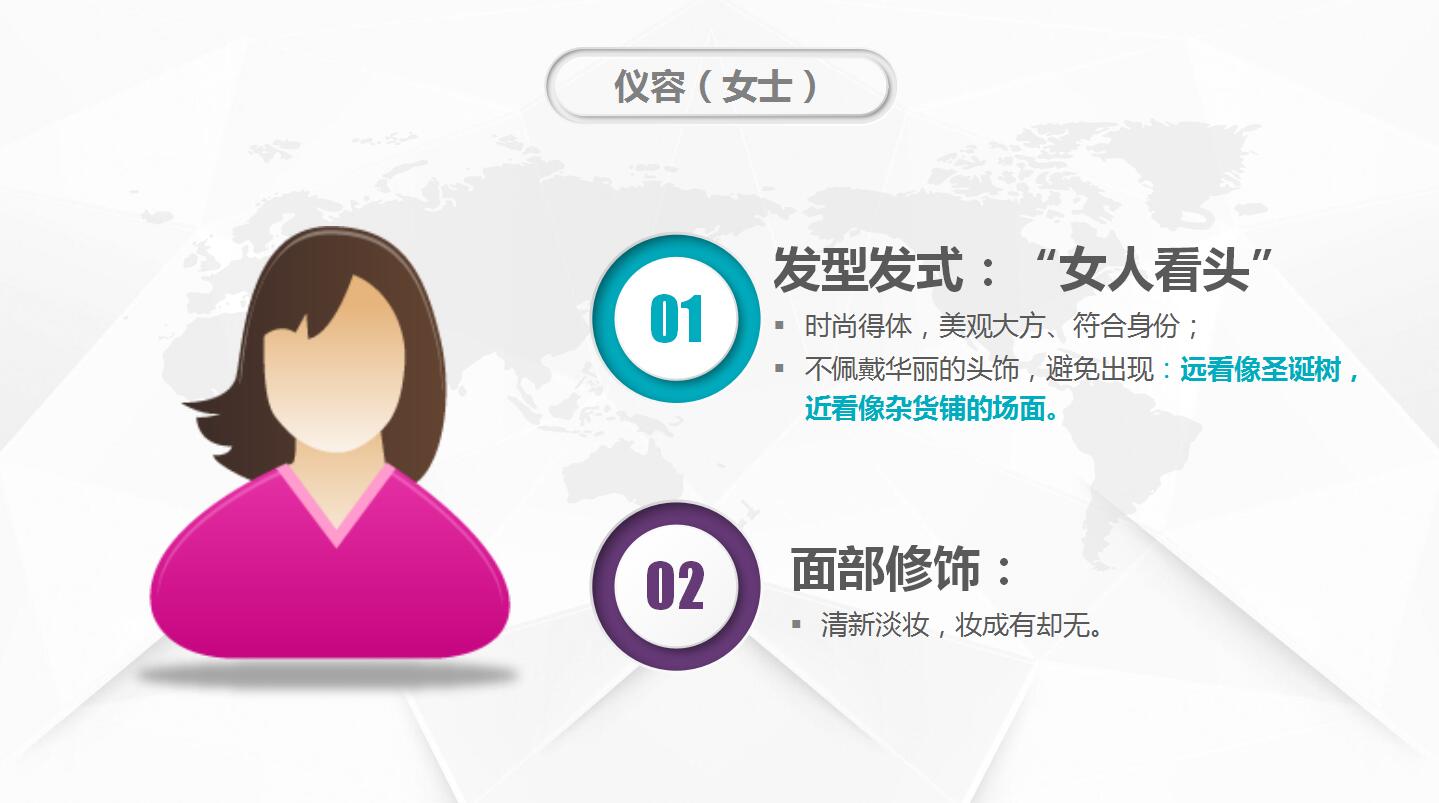 白色简约商务服务礼仪培训ppt模板