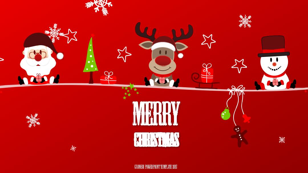 红色时尚卡通圣诞节活动策划PPT模板