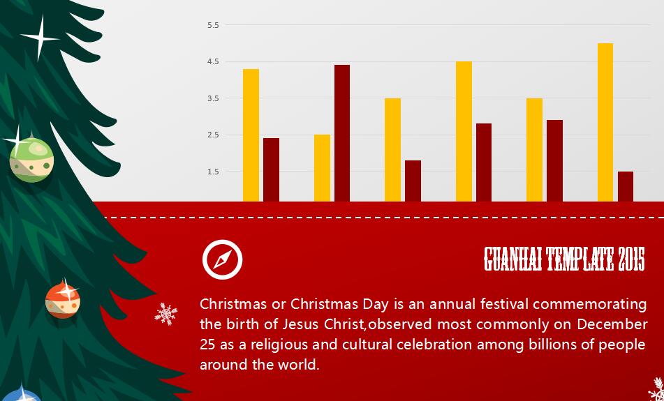 红色时尚卡通圣诞节活动策划PPT模板
