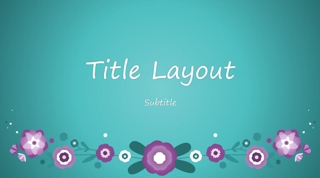 小清新蓝色卡通通用PPT模板