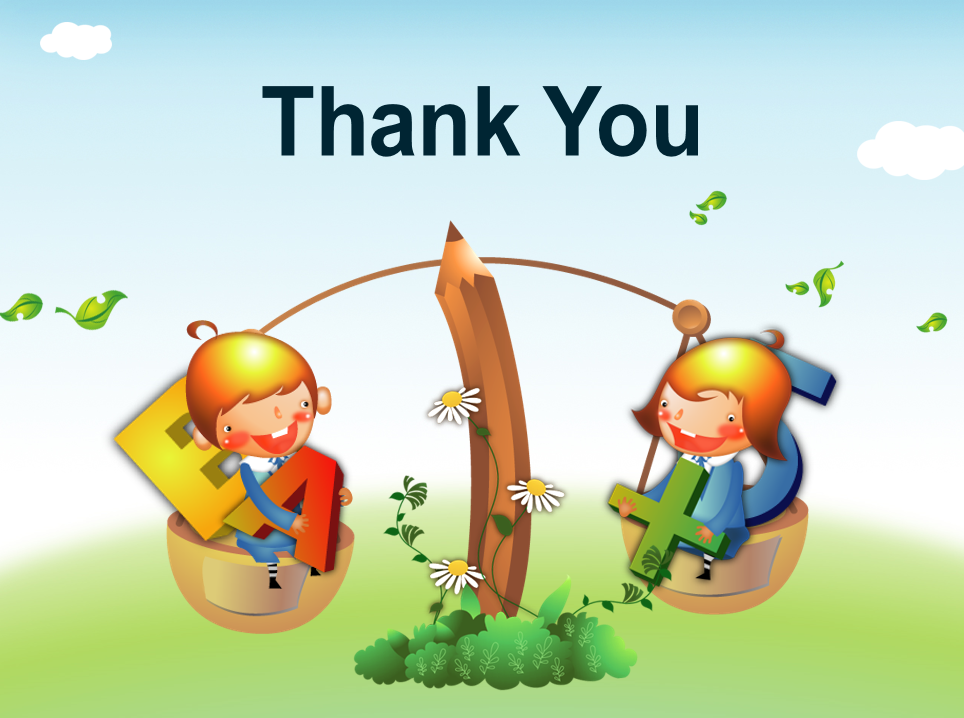 可爱精美简约卡通儿童英语ppt模板