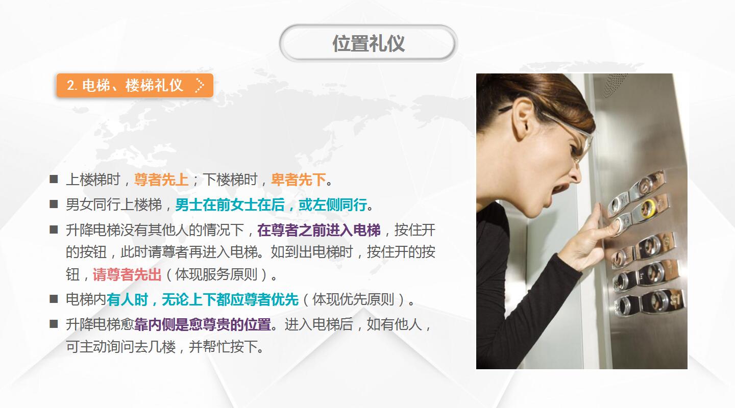 白色简约商务服务礼仪培训ppt模板