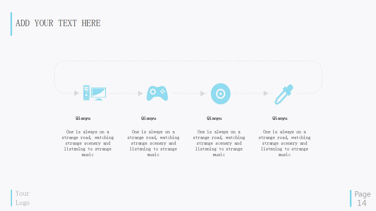 清新淡雅工作汇报动态简洁ppt模板