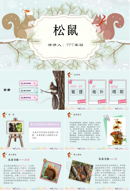 小学人教版语文五年级松鼠ppt课件