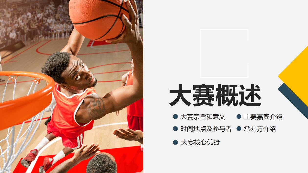 精美高端篮球比赛商演活动策划方案ppt模板