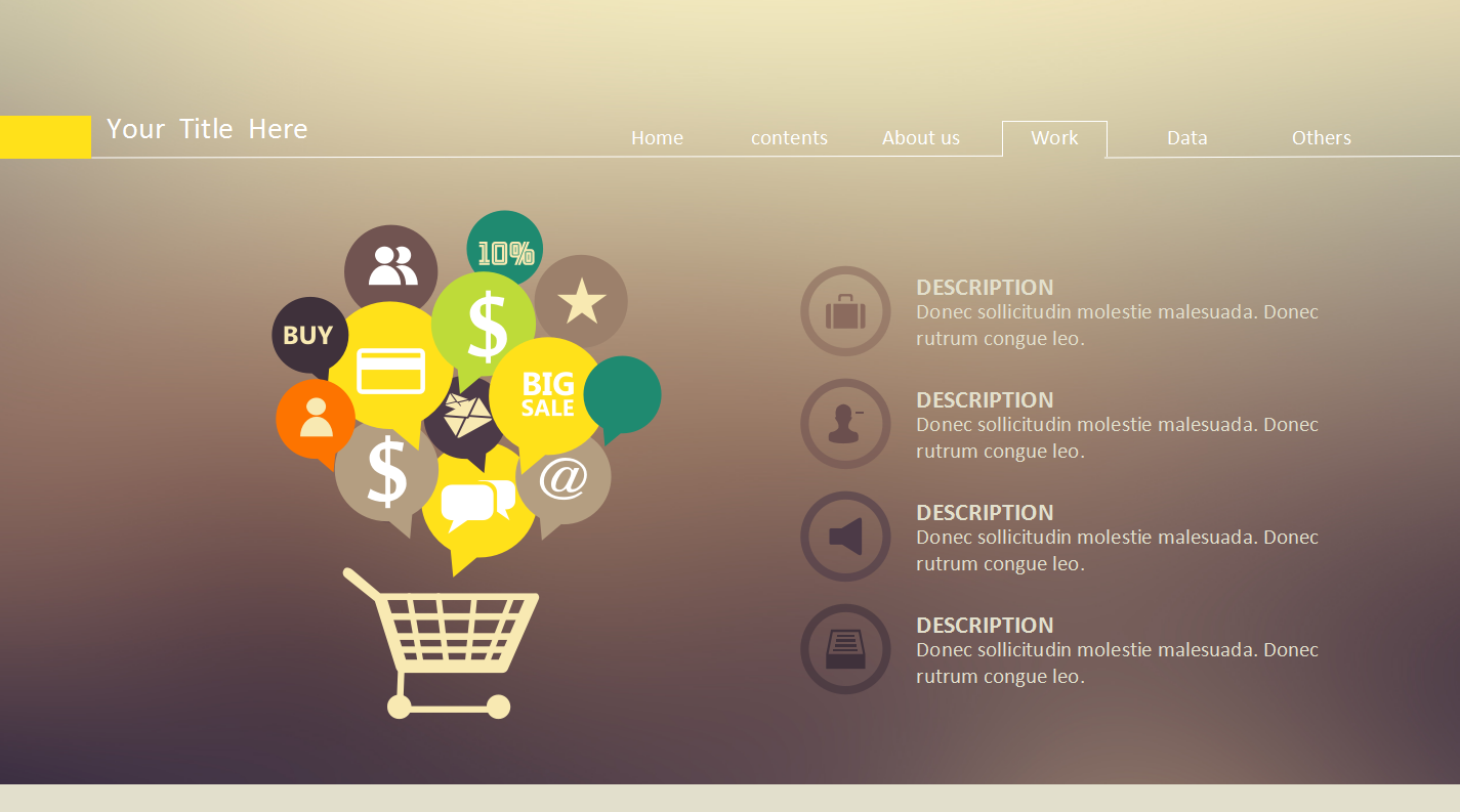 扁平化磨砂简约商务通用公司介绍ppt模板