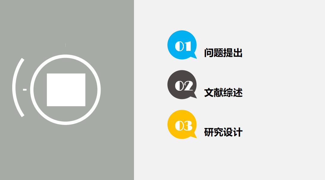 简约清新时尚学术研究开题报告PPT模板