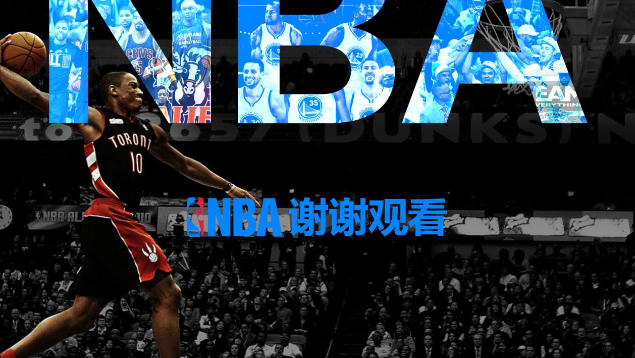 黑色高端nba发展史简介赛事分析ppt模板