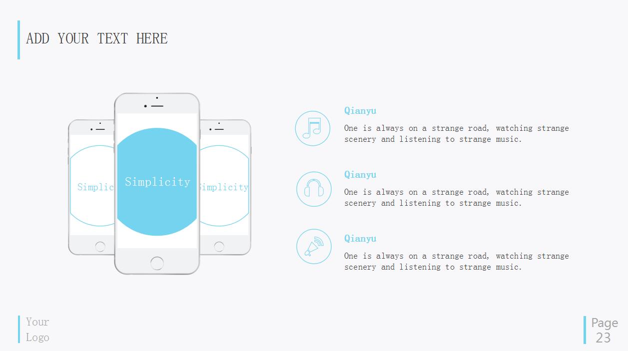 清新淡雅工作汇报动态简洁ppt模板