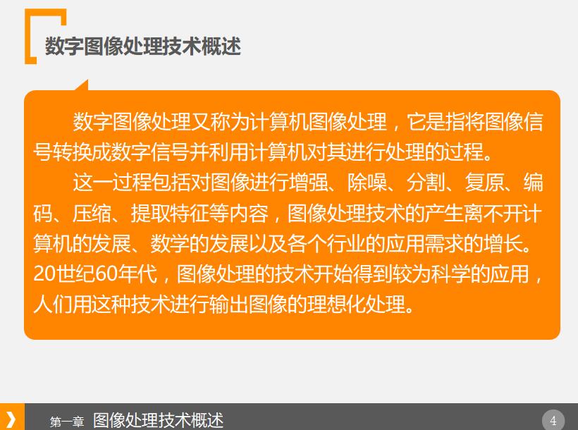 橙色时尚简洁数字图像处理技术研究答辩PPT模板