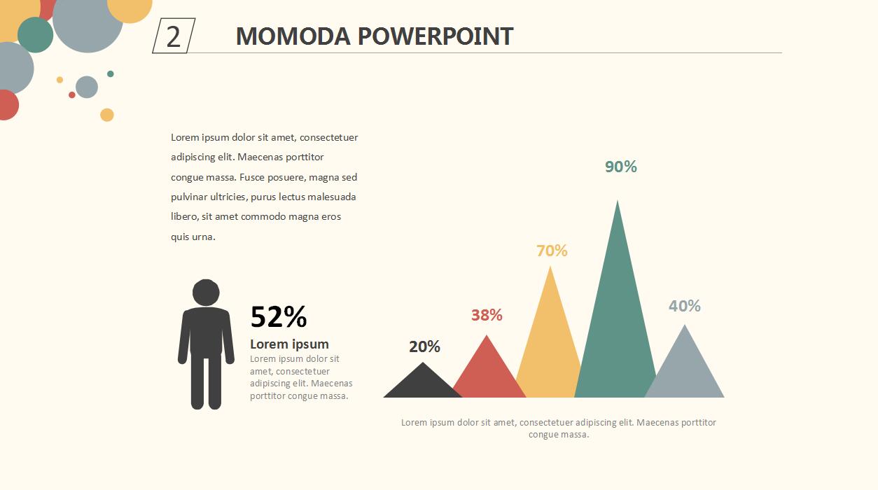 清新彩色气泡工作汇报简洁ppt模板
