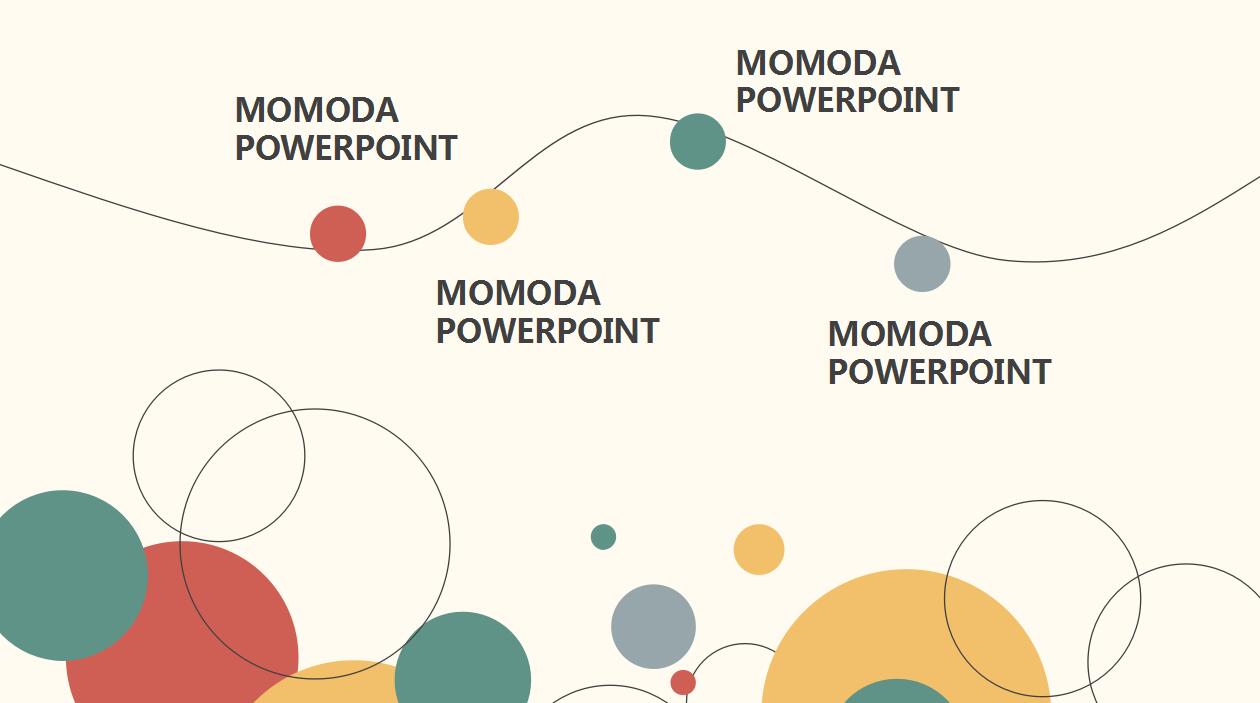 清新彩色气泡工作汇报简洁ppt模板