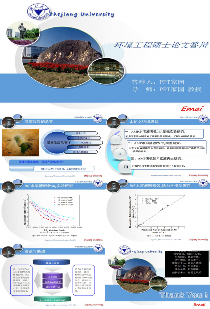 简洁大气环境工程硕士论文答辩ppt模板