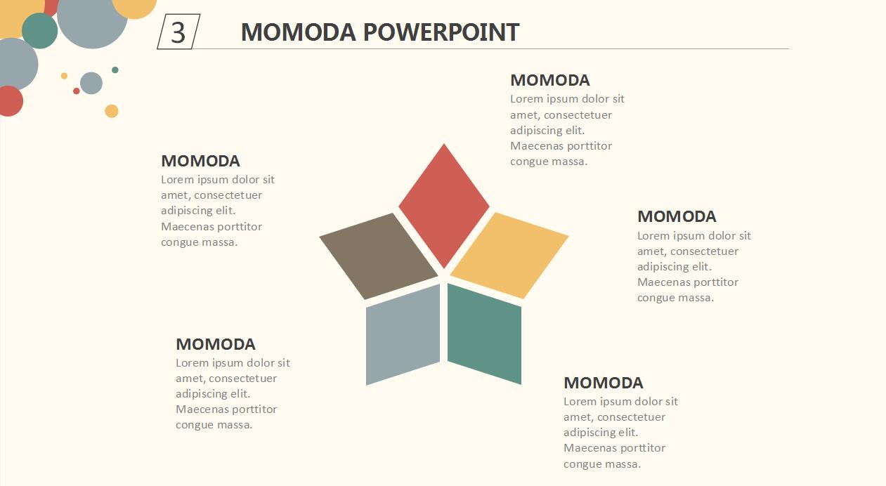 清新彩色气泡工作汇报简洁ppt模板