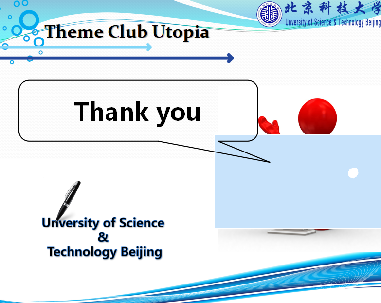 蓝色简洁英文北京科技大学研究生答辩ppt模板