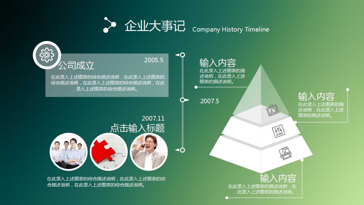 绿色简洁商务风年终总结ppt模板