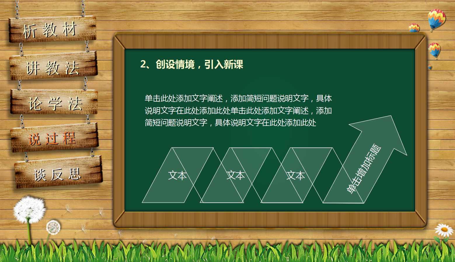 黑板主题简约风教师通用公开课ppt模板