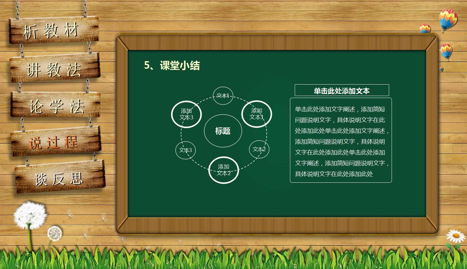 黑板主题简约风教师通用公开课ppt模板