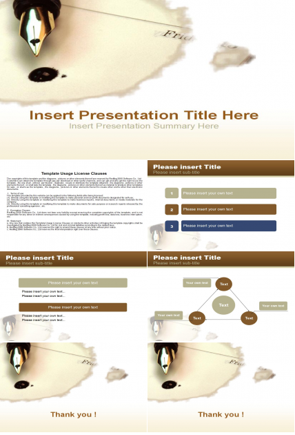 简约清新淡雅英文答辩PPT模板