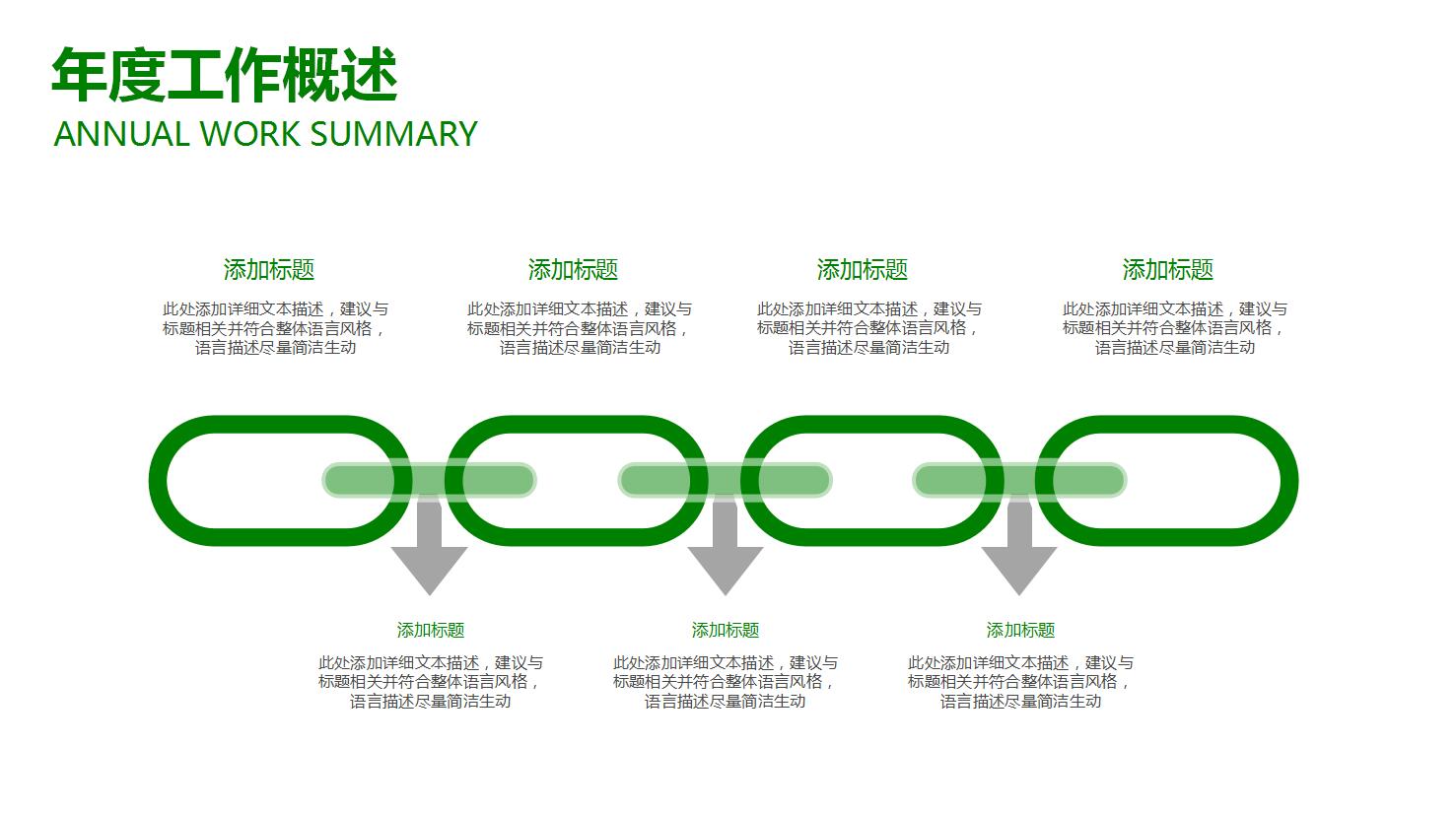 绿色简洁动态工作汇报年终总结ppt模板