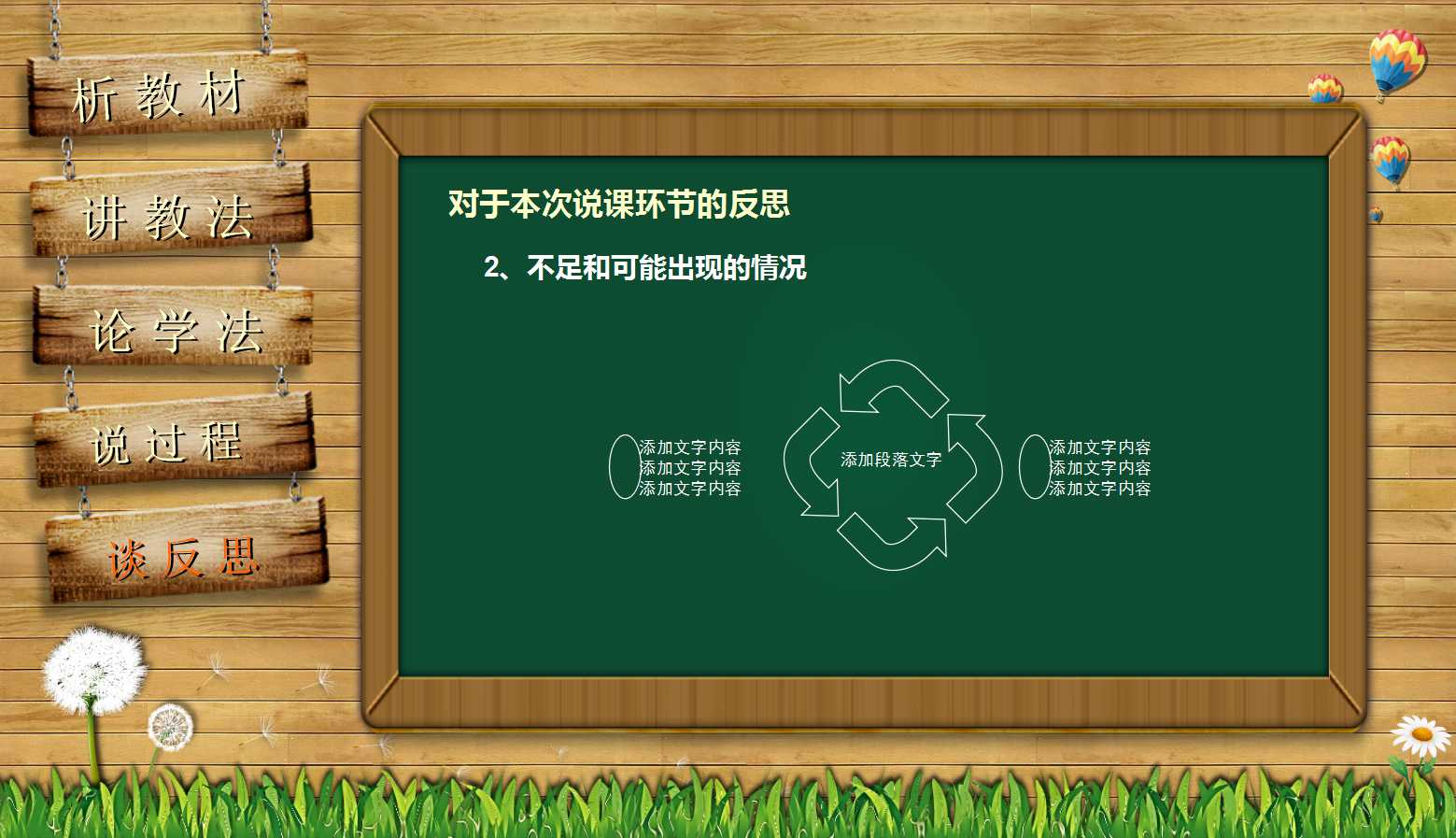黑板主题简约风教师通用公开课ppt模板