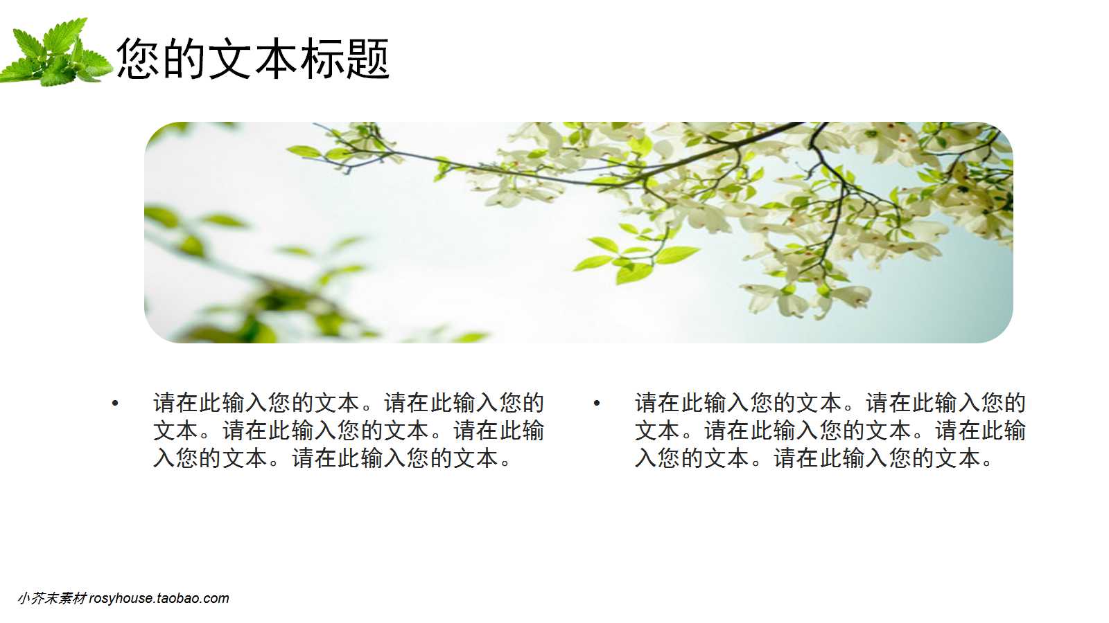 绿色精致花朵小学教学公开课ppt模板