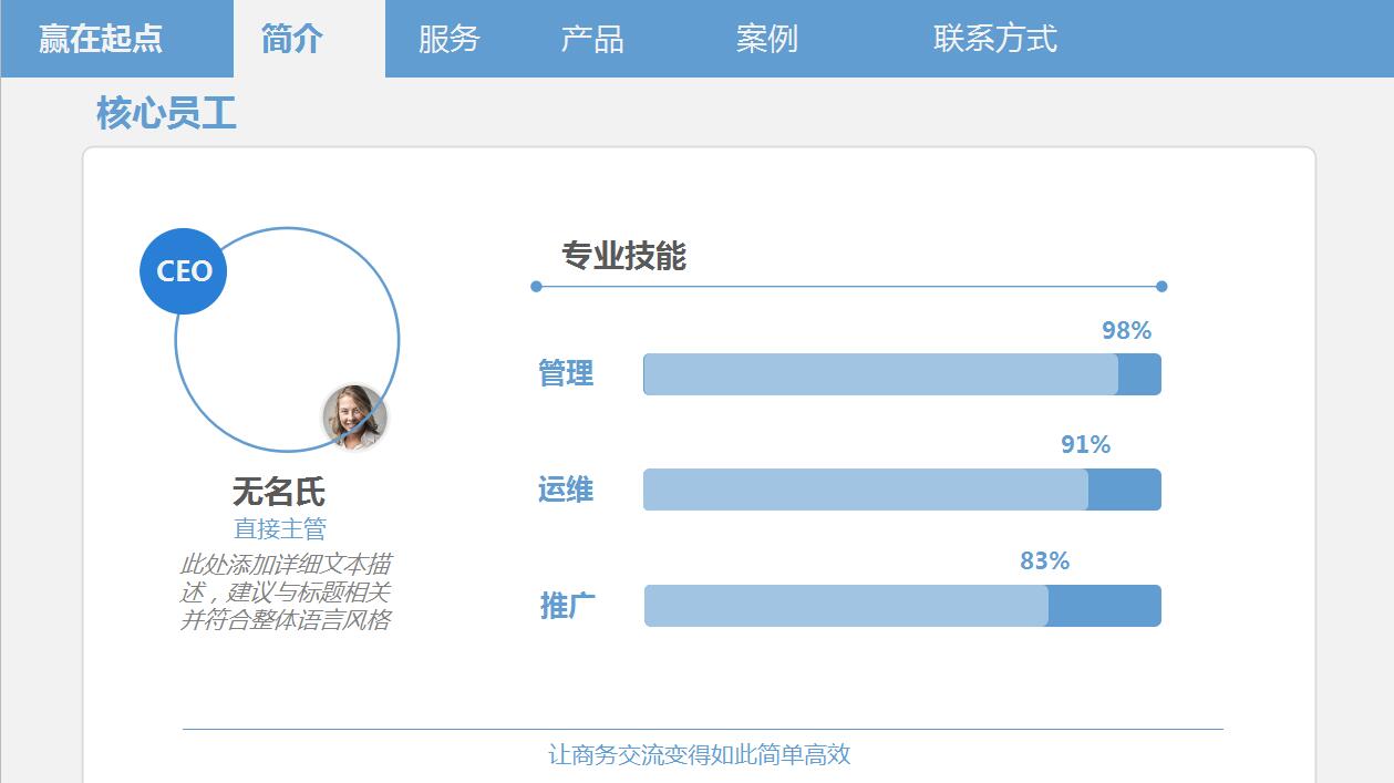 淡雅蓝色简洁公司介绍产品宣传ppt模板