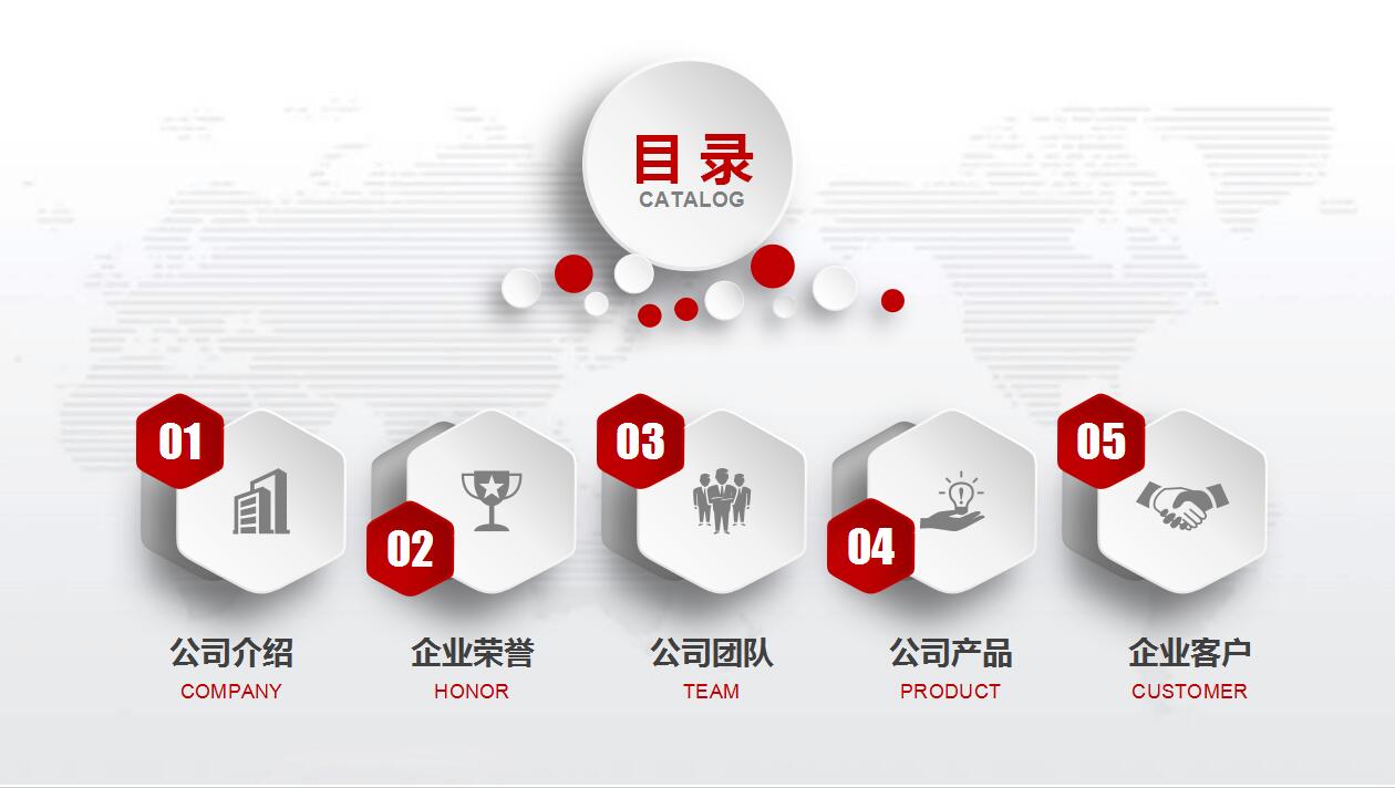 白色扁平化公司简介产品宣传ppt模板