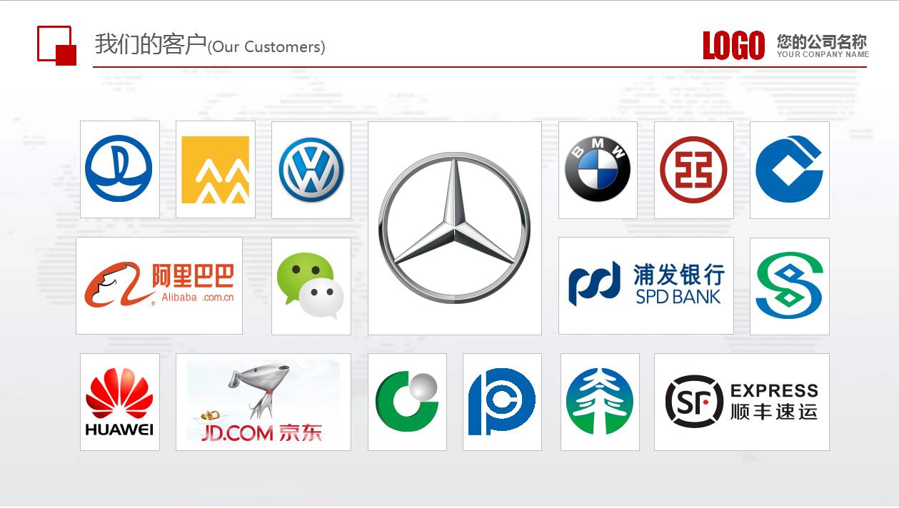 白色扁平化公司简介产品宣传ppt模板