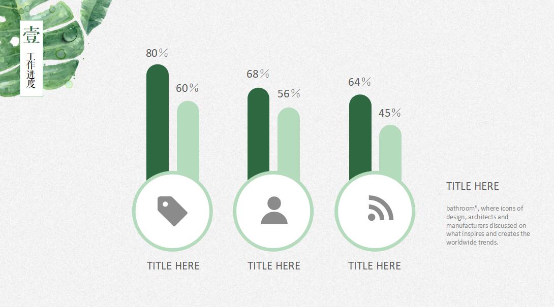 绿色清新雅致述职报告PPT模板
