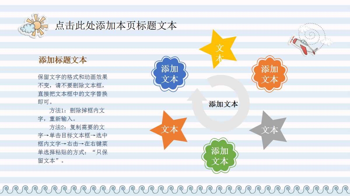 创意小清新卡通ppt模板