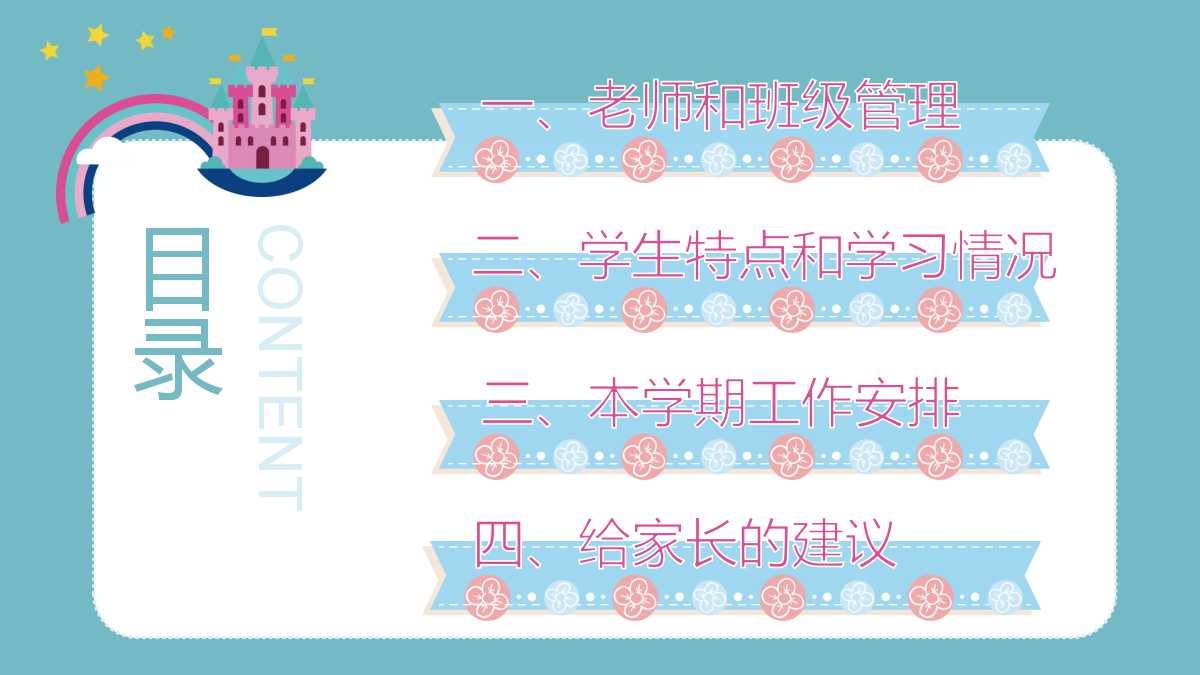 卡通城堡教学公开课ppt模板