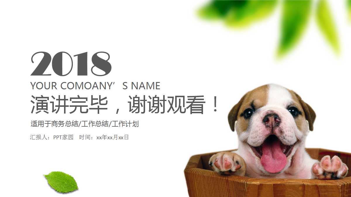 清新精美宠物美容动态ppt模板