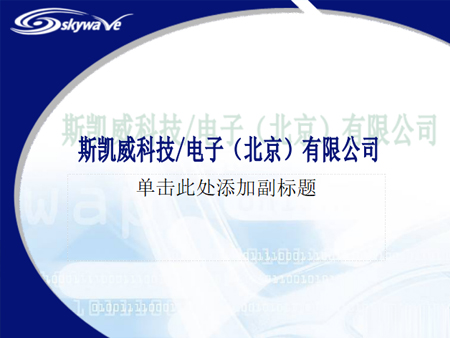 斯凯威科技-公司业务介绍PPT模板