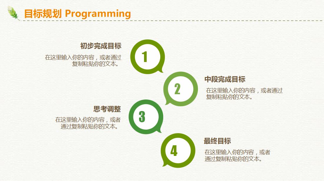 清新简约岗位竞聘PPT模板