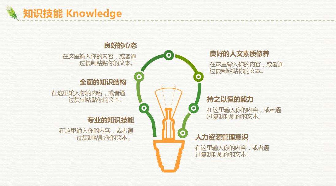 清新简约岗位竞聘PPT模板