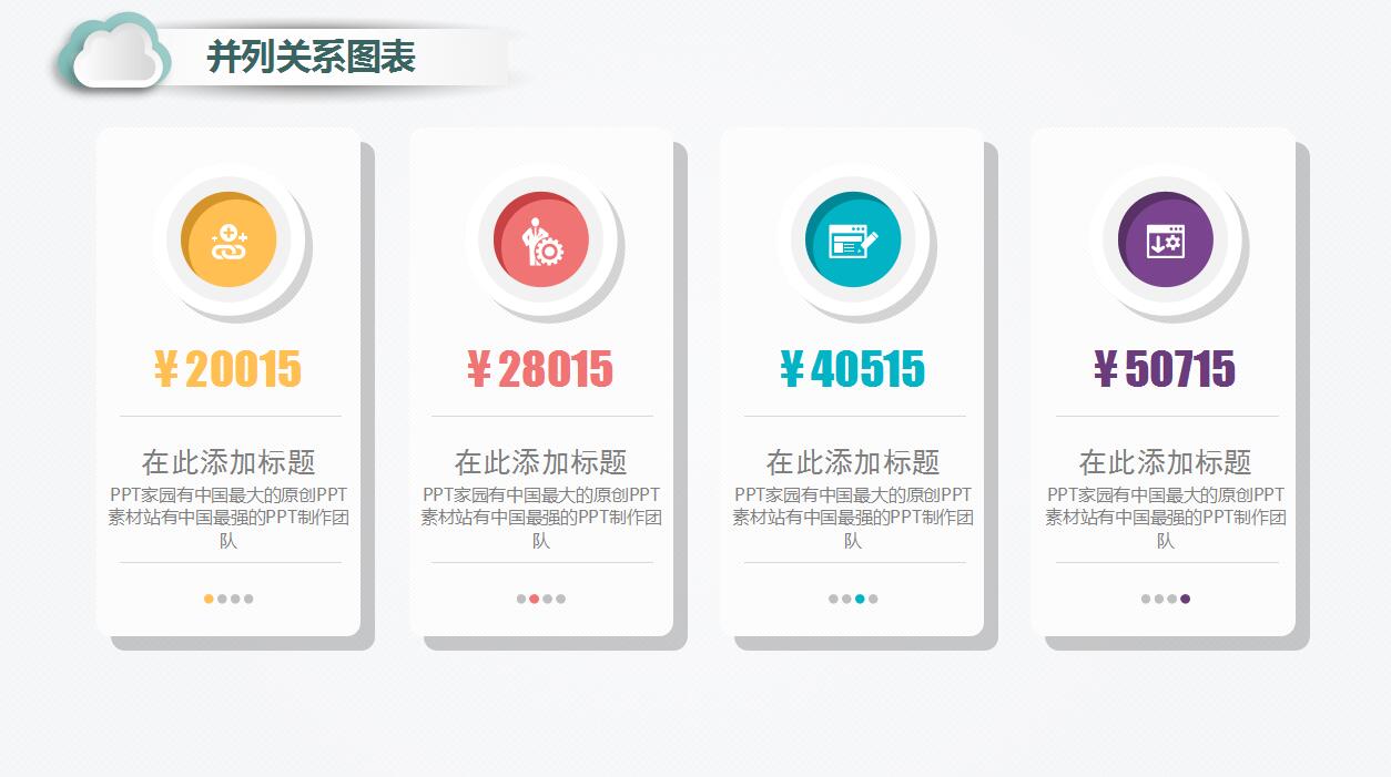 彩色简洁微粒体年终总结ppt模板