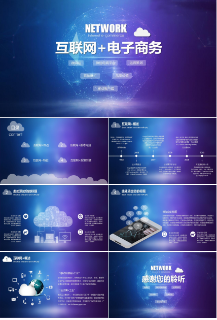 互联网科技电商案例商业计划书ppt模板