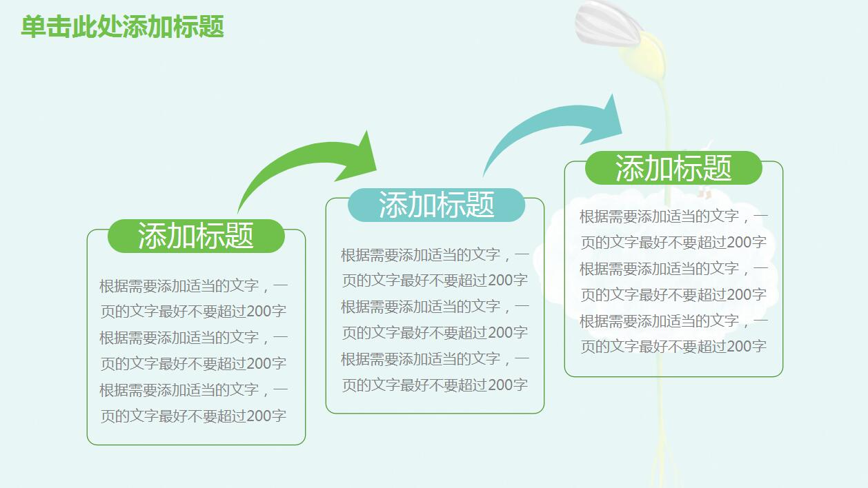 清新淡雅年终工作总结述职报告ppt模板