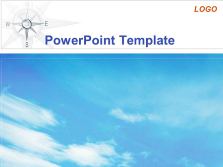 大自然主题PPT模板（蓝色天空）