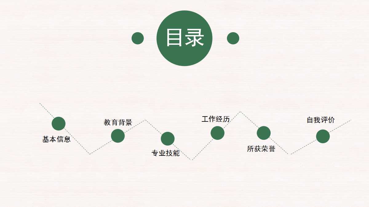 绿色几何创意个人简历ppt模板