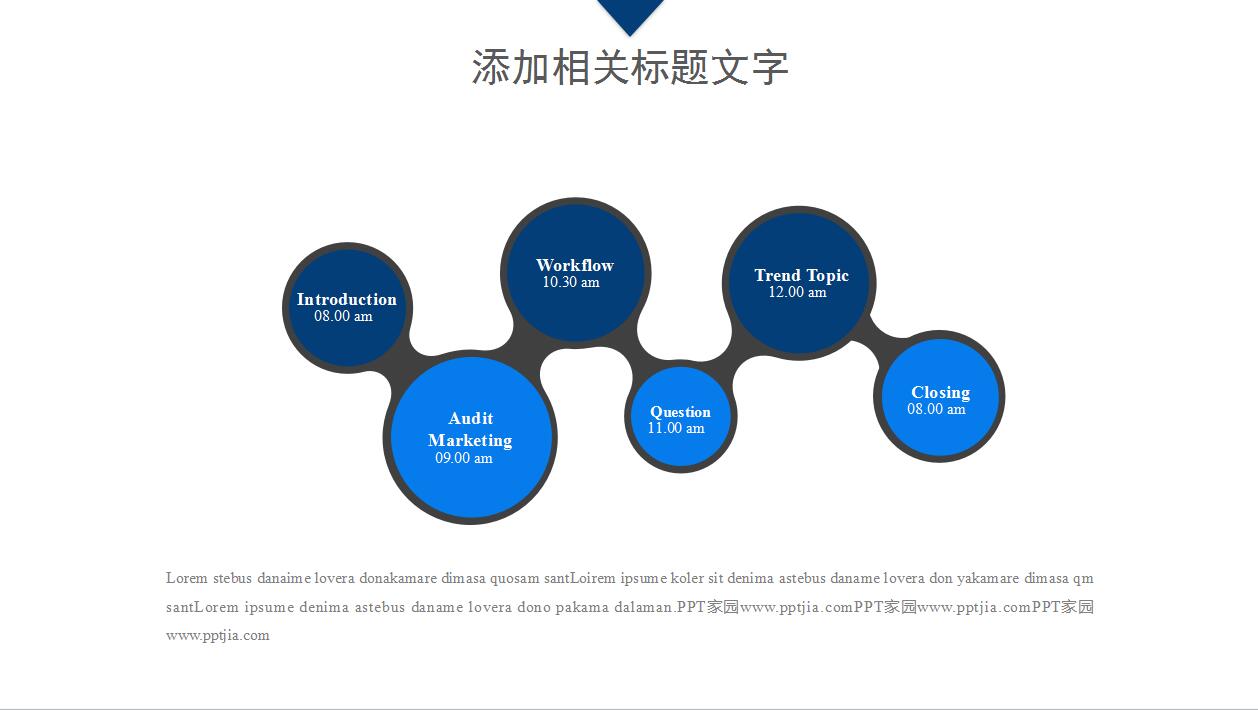 蓝色大气网络科技项目策划书ppt模板