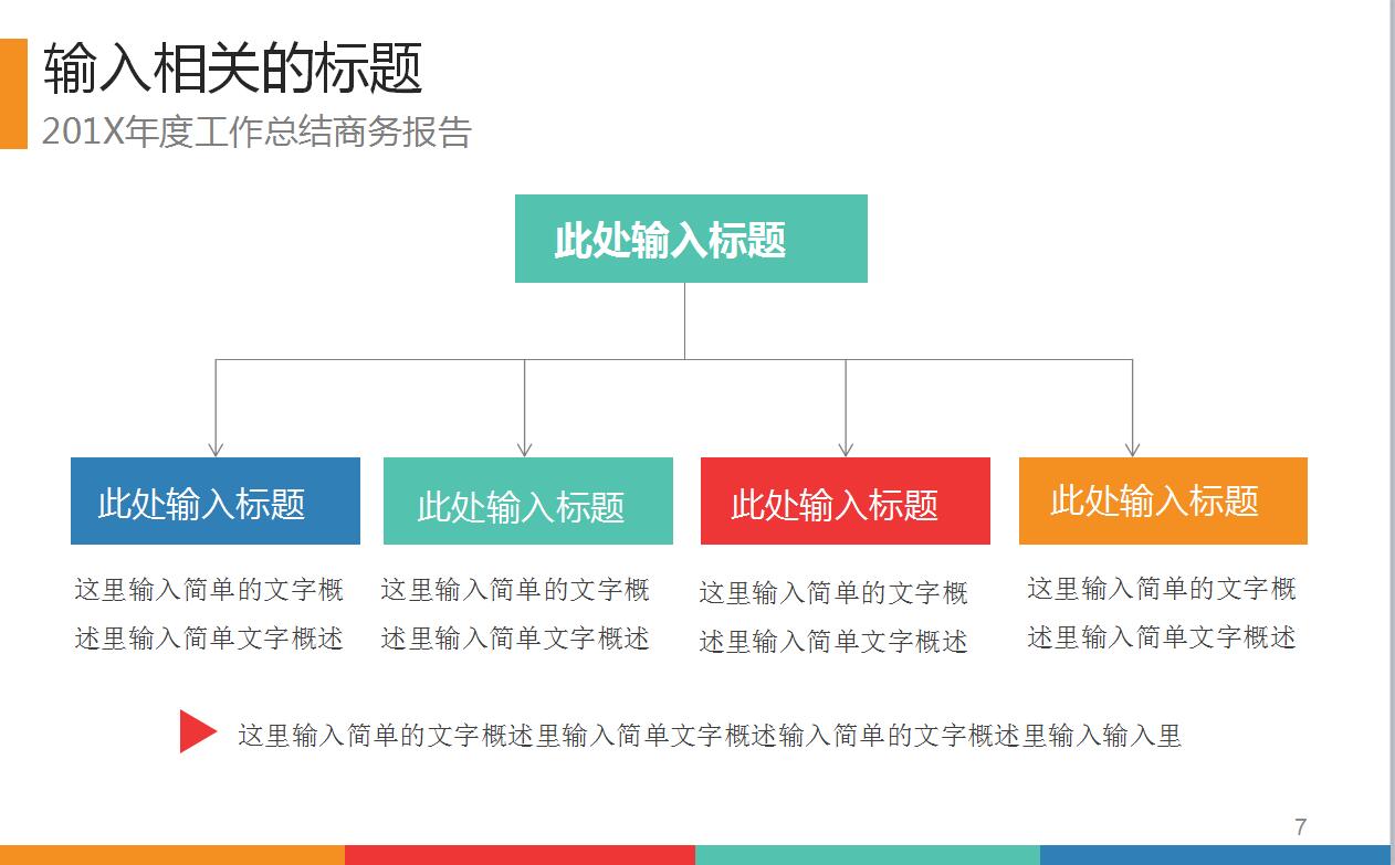 白色简洁年度工作总结商务汇报ppt模板