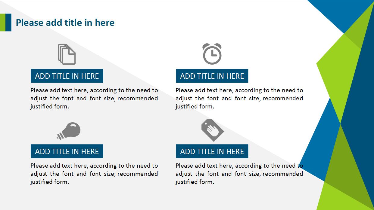 蓝色简约英文商务PPT模板