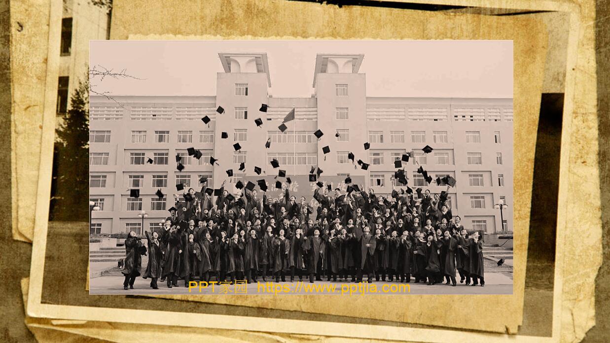 怀旧复古电子相册同学聚会PPT模板