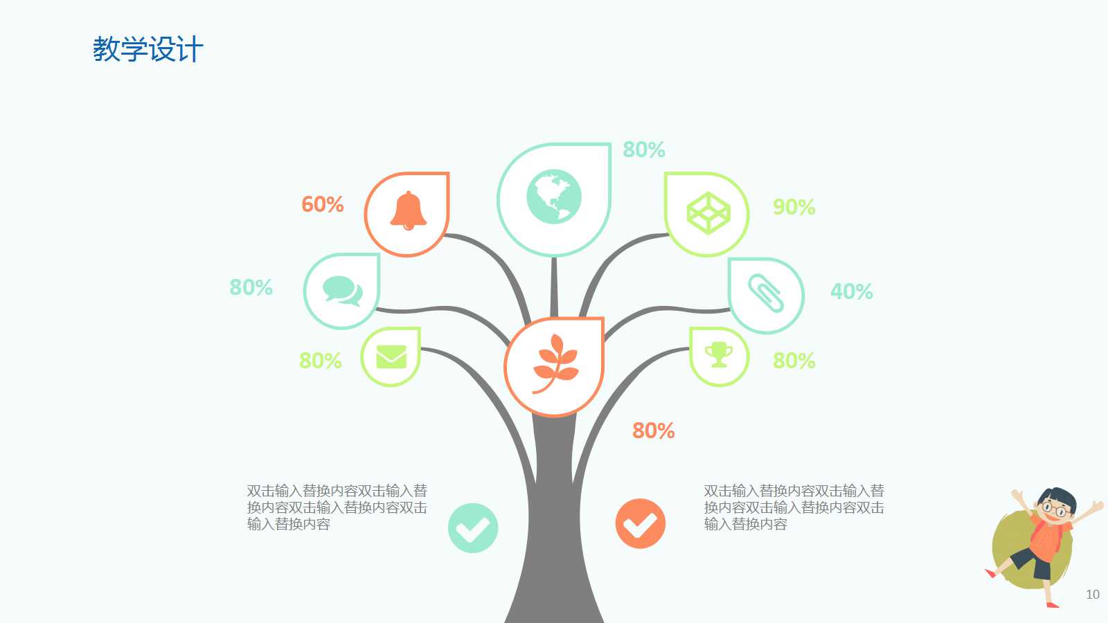 可爱卡通精美教学说课ppt模板