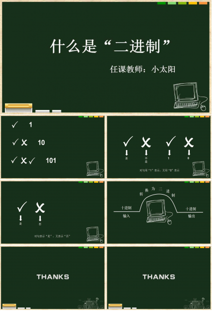 创意黑板风简洁数学课件ppt模板